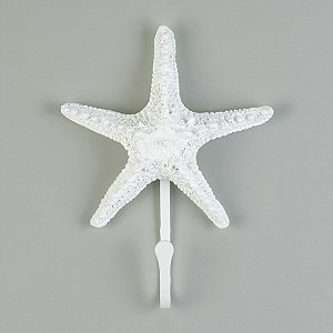 Cabideiro de Parede Estrela 20cm Branco