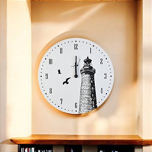 Relógio Náutico com Corda 30cm Farol