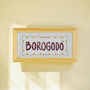 Quadro em Cerâmica Borogodó - 15,5x29x3,5 cm