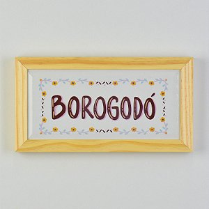 Quadro em Cerâmica Borogodó - 15,5x29x3,5 cm