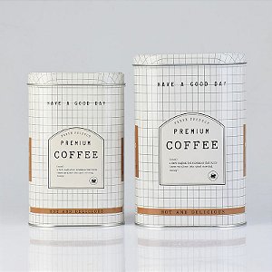 Jogo C/2 Latas Coffee Branco