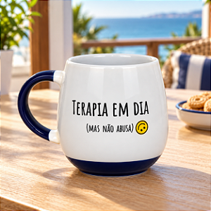 Caneca Terapia White Azul Escuro 500ml