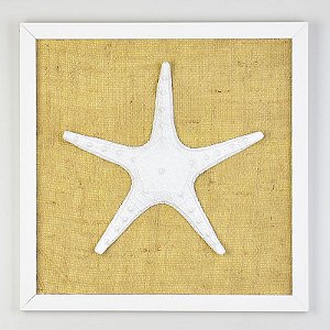 Quadro com Tela Estrela Grande em Madeira