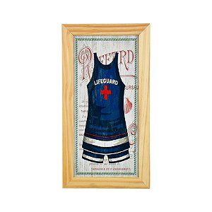 Quadro Azulejo Praia Lifeguard em Cerâmica