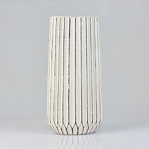 Vaso Branco 25 cm em Cerâmica