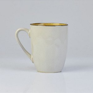 Caneca Rústica Branca em Cerâmica