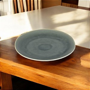 Prato Cinza 22 cm em Cerâmica