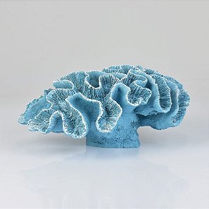 Enfeite Coral Azul em Resina 25 cm