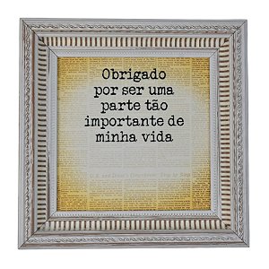 Quadro Azulejo 20x20 Obrigado em Cerâmica