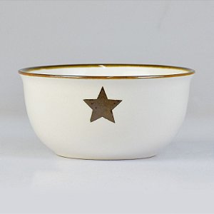 Bowl Branco Estrela em Cerâmica