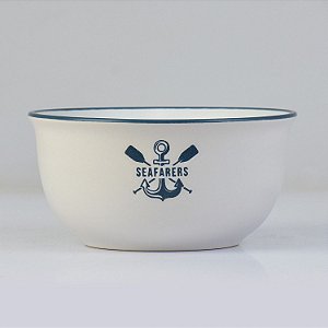 Bowl Ocean Branco Seafarer Âncora em Cerâmica