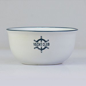 Bowl Ocean Branco Yatch Club em Cerâmica
