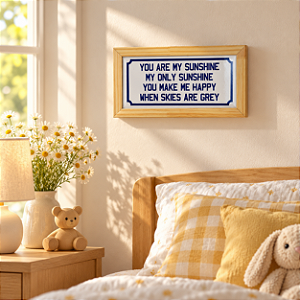 Quadro em Cerâmica You Are My Sunshine - 15,5x29x3,5 cm