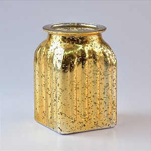 Vaso de Vidro Dourado G