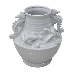 Vaso Branco Ocean em Cerâmica