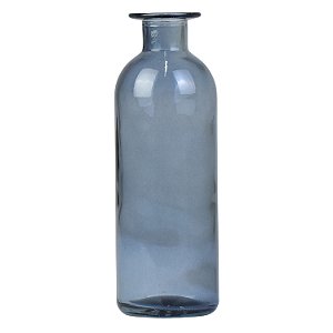 Vaso Garrafa Transparente Preto em Vidro