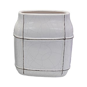 Vaso Frame Branco em Cerâmica