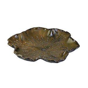 Enfeite Flor Marrom em Cerâmica
