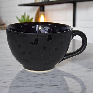 Caneca Moon Preto em Cerâmica 200 ml