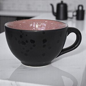 Caneca Moon Rosa em Cerâmica 200 ml
