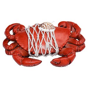 Caranguejo Com Concha Médio em Resina