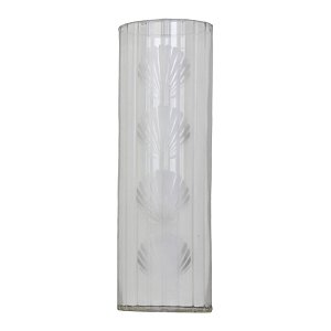 Vaso Incolor Reto Nautico Concha em Vidro