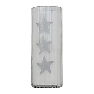 Vaso Incolor Reto Nautico Estrela em Vidro