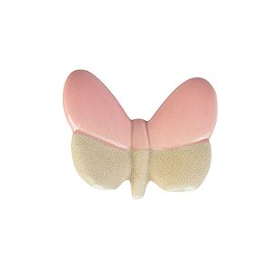 Enfeite Borboleta Rosa Média em Cerâmica