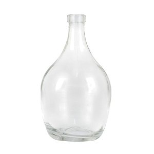 Vaso Garrafa Drop Transparente em Vidro