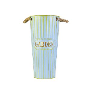 Vaso Garden Azul GG em Metal