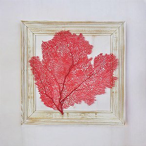 Quadro 3D Coral Artificial Vermelho