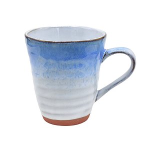 Caneca Vintage Azul E Branca 10Cm