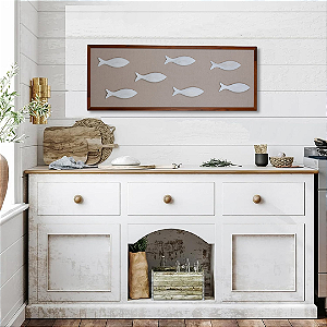 Quadro com Peixes em Resina