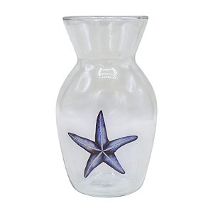 Vaso De Vidro Estrela Azul