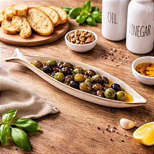 Prato Peixes Finos Sortidos Cinza