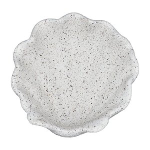 Vaso Concha Perola Branco Ceramica