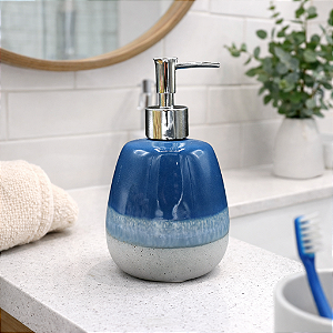 Saboneteira Azul/Branco