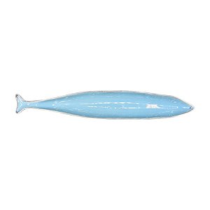 Prato Cerâmica Peixes Finos M Azul