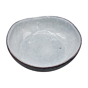 Tigela Cerâmica Cores Esmaltada Azul Claro