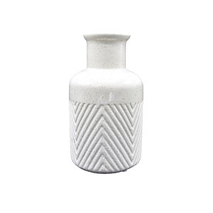 Vaso Cinza Textura Em Triangulo Branco