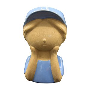 Vaso Menina De Lado Branca