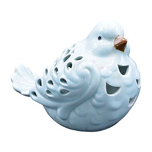Decoração Em Ceramica Passaro Turquesa