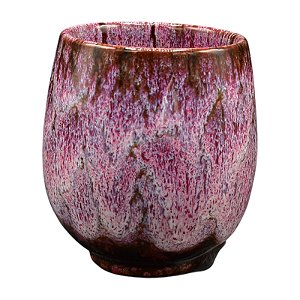 Copo Em Ceramica Efeito Pedra Rosa