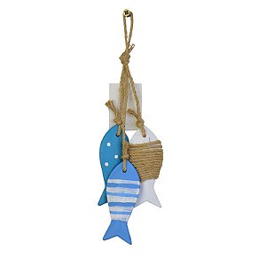 Trio De Peixes Sisal E Cores Diversas