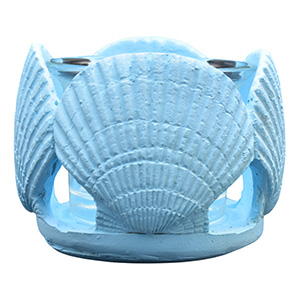 Porta Vela Concha Perola Azul