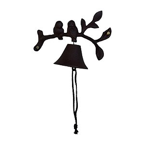 Enfeite Sino Passaros Com Folhas