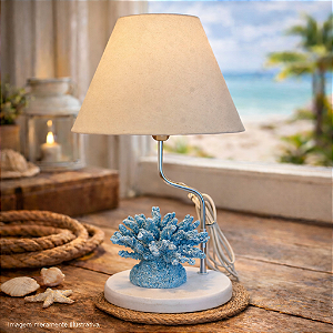 Abajur Coral Baixo Azul