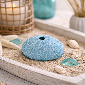 Bola Com Furo De Resina Azul