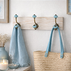 Cabideiro Ganchos Azul