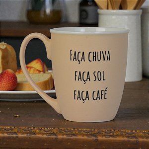 Caneca Rosa Faça Chuva Faça Sol